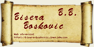 Bisera Bošković vizit kartica